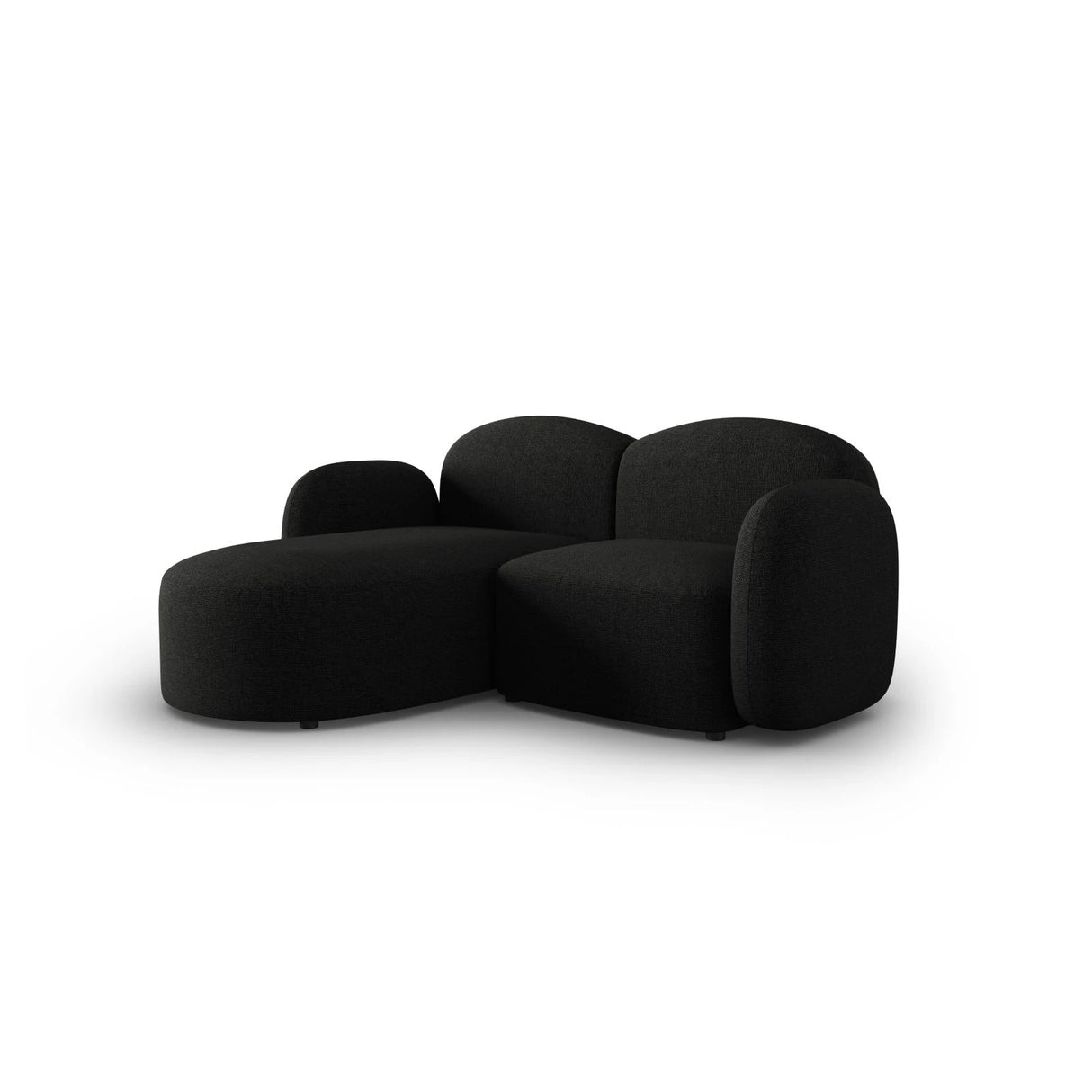 Blair 3-Sitzer Ecksofa Links, mit Bezug aus Chenille (Leg19) in Black Melange, 194x167 cm – Bild 4