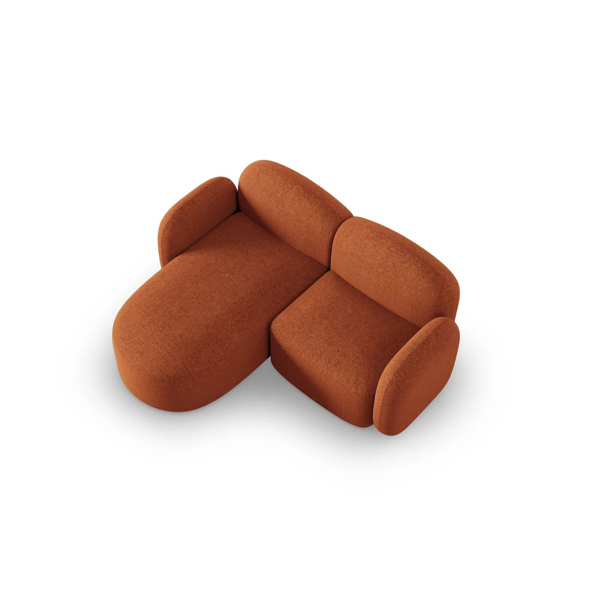 Blair 3-Sitzer Ecksofa Links, mit Bezug aus Chenille (Leg6) in Terracotta Melange, 194x167 cm – Bild 6