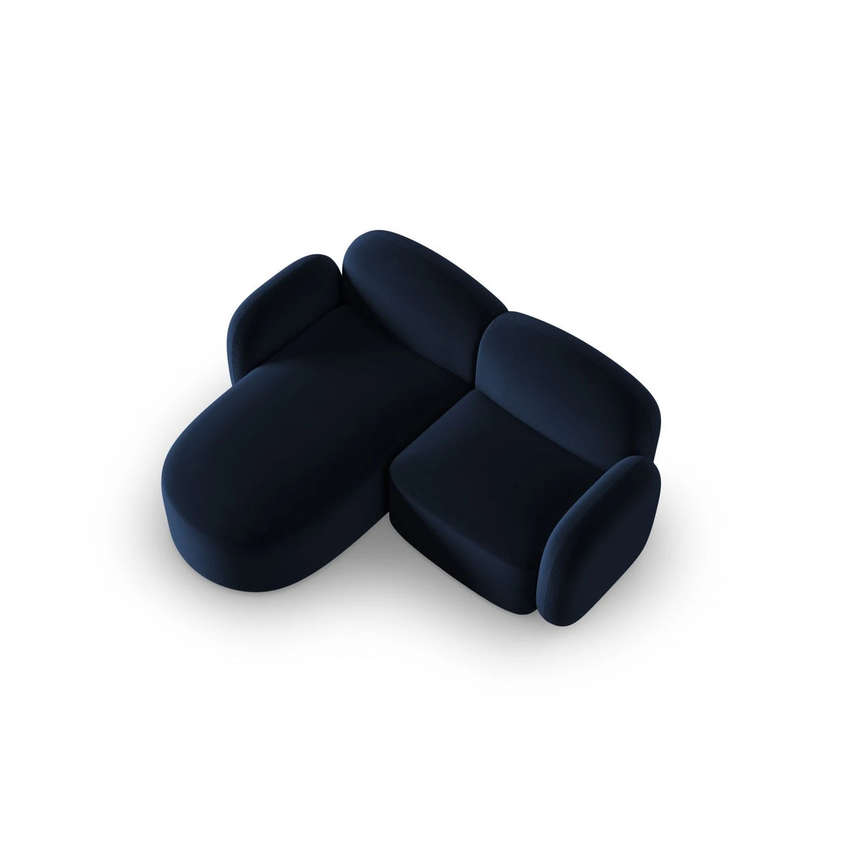 Blair 3-Sitzer Ecksofa Links, mit Bezug aus Samt (CasDeBl) in Königsblau, 194x167 cm – Bild 4