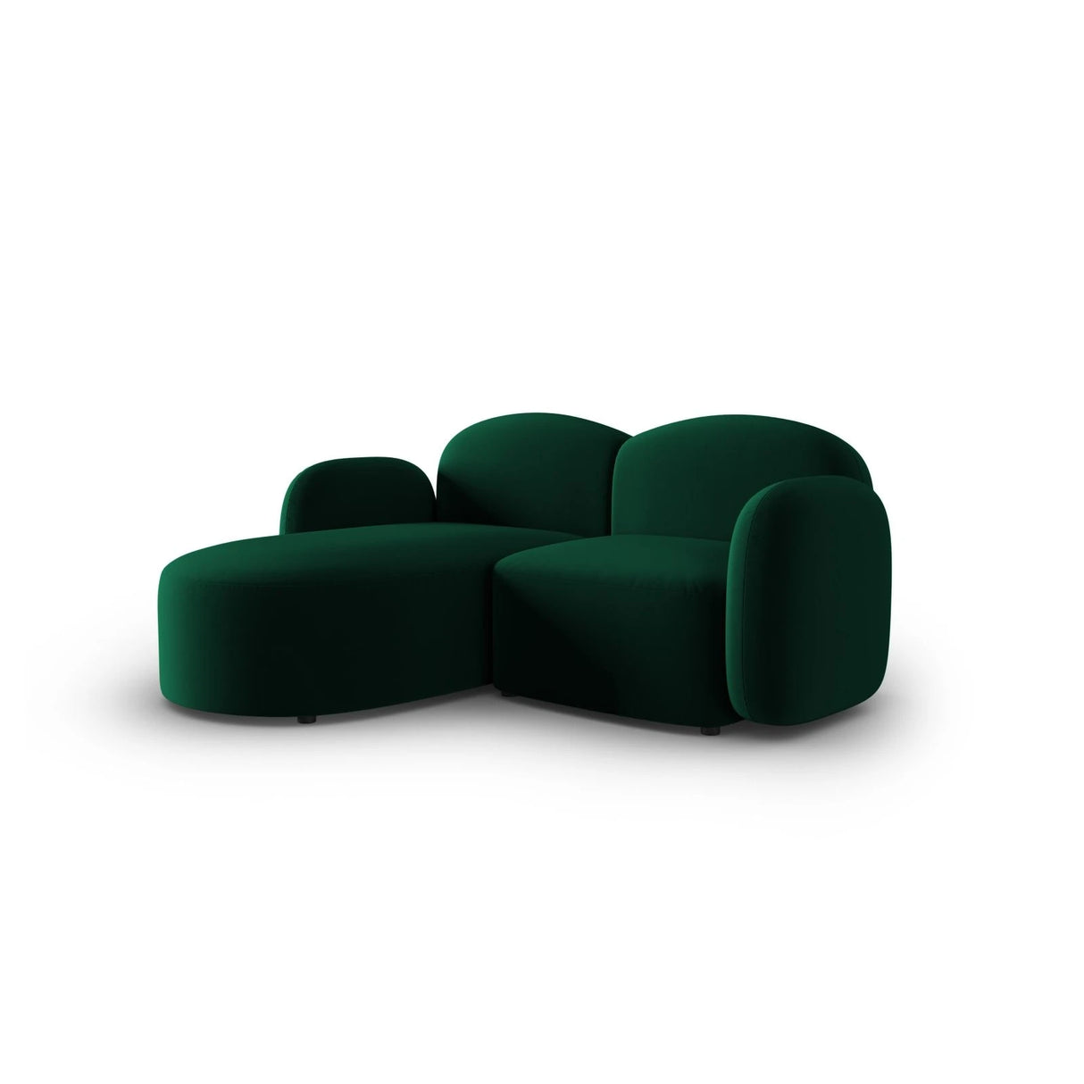 Blair 3-Sitzer Ecksofa Links, mit Bezug aus Samt (CasDeGr) in Flaschengrün, 194x167 cm – Bild 2