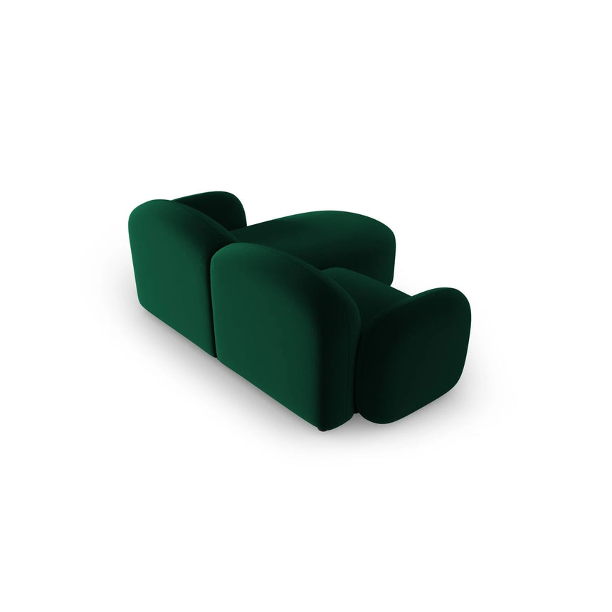 Blair 3-Sitzer Ecksofa Links, mit Bezug aus Samt (CasDeGr) in Flaschengrün, 194x167 cm – Bild 3