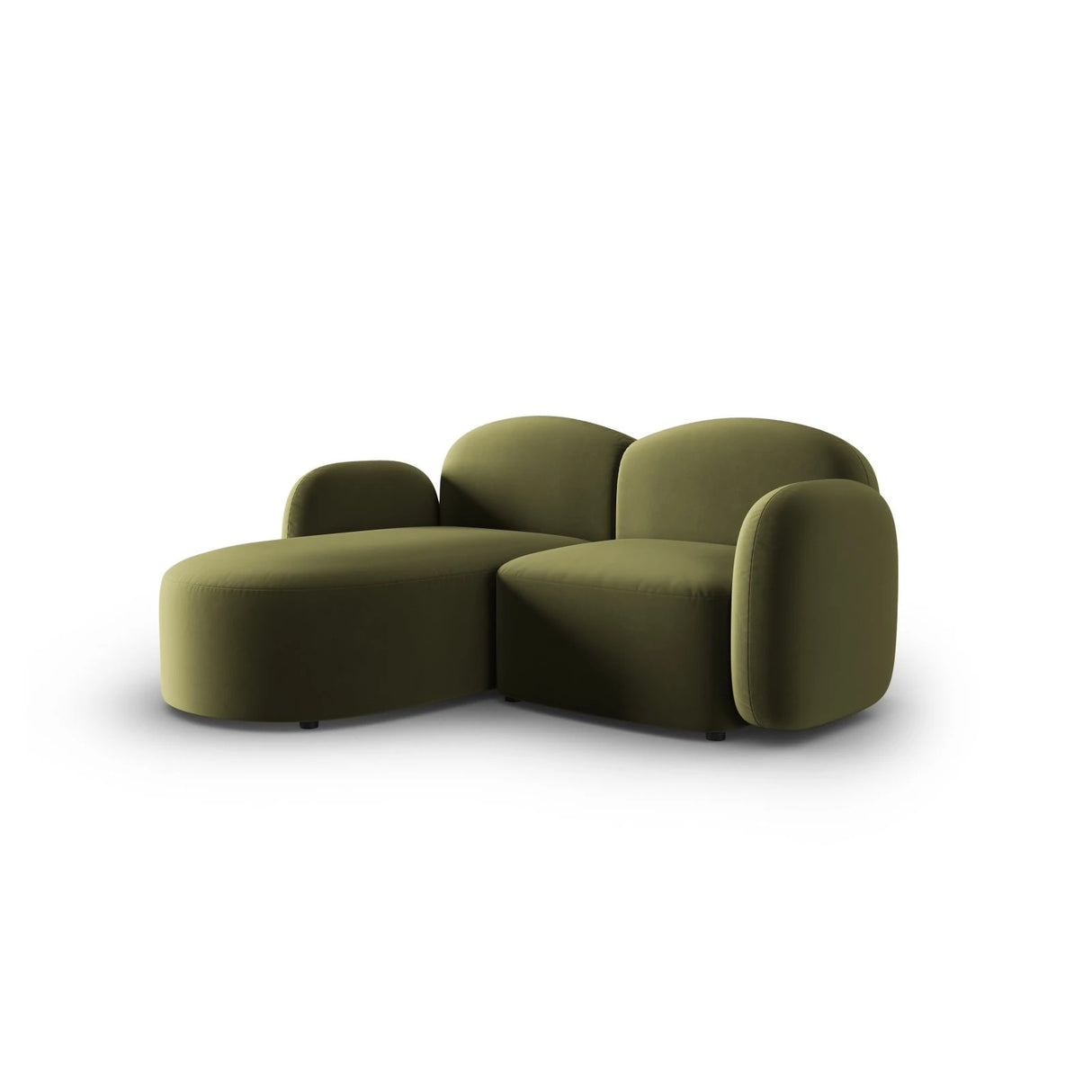 Blair 3-Sitzer Ecksofa Links, mit Bezug aus Samt (CasFor) in Light Green, 194x167 cm – Bild 2