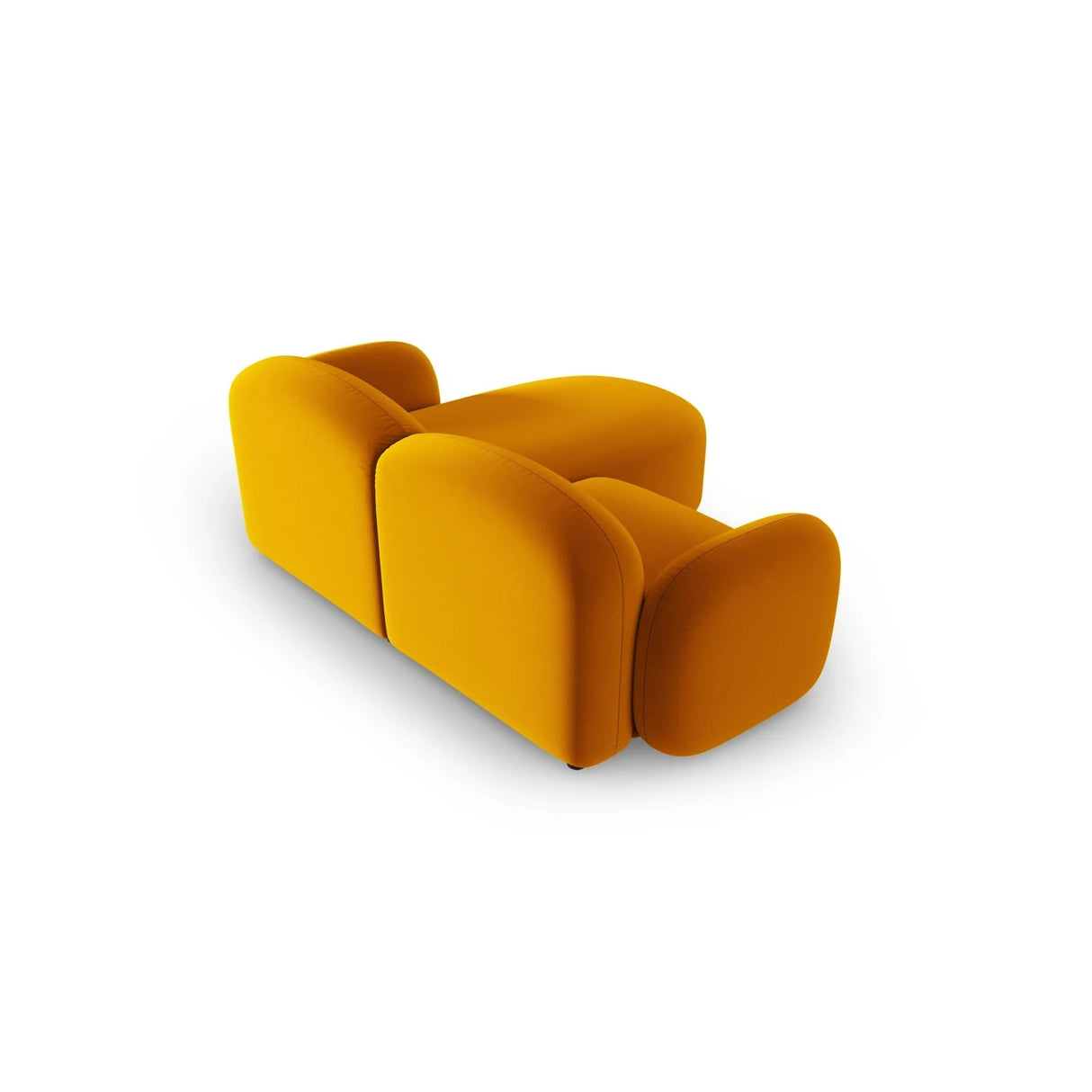 Blair 3-Sitzer Ecksofa Links, mit Bezug aus Samt (CasMos) in Gelb, 194x167 cm – Bild 3