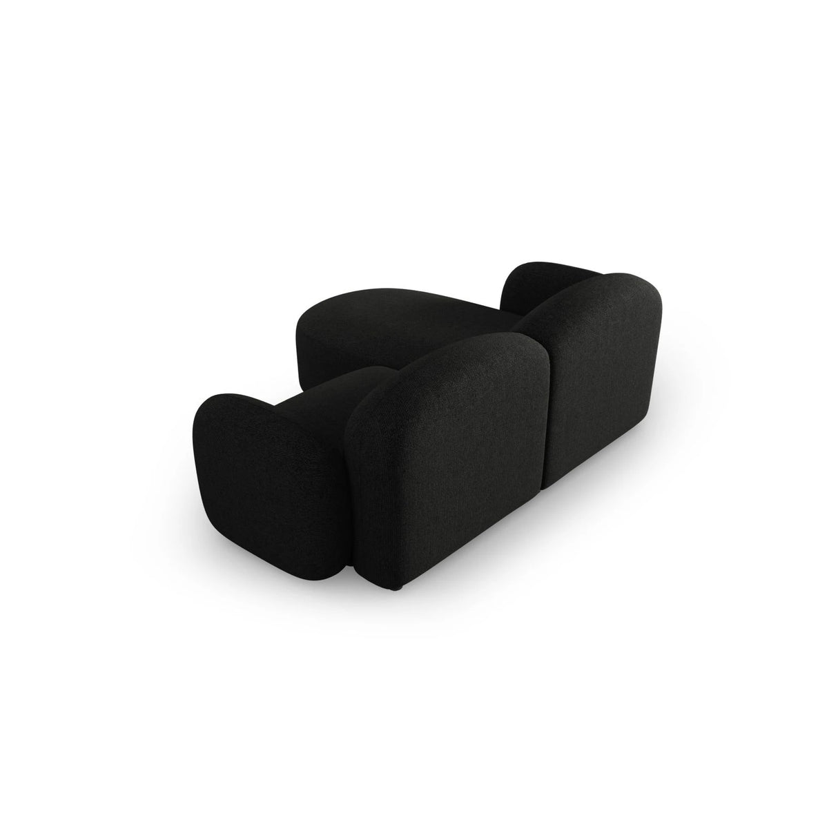 Blair 3-Sitzer Ecksofa Rechts, mit Bezug aus Chenille (Leg19) in Black Melange, 194x167 cm – Bild 5