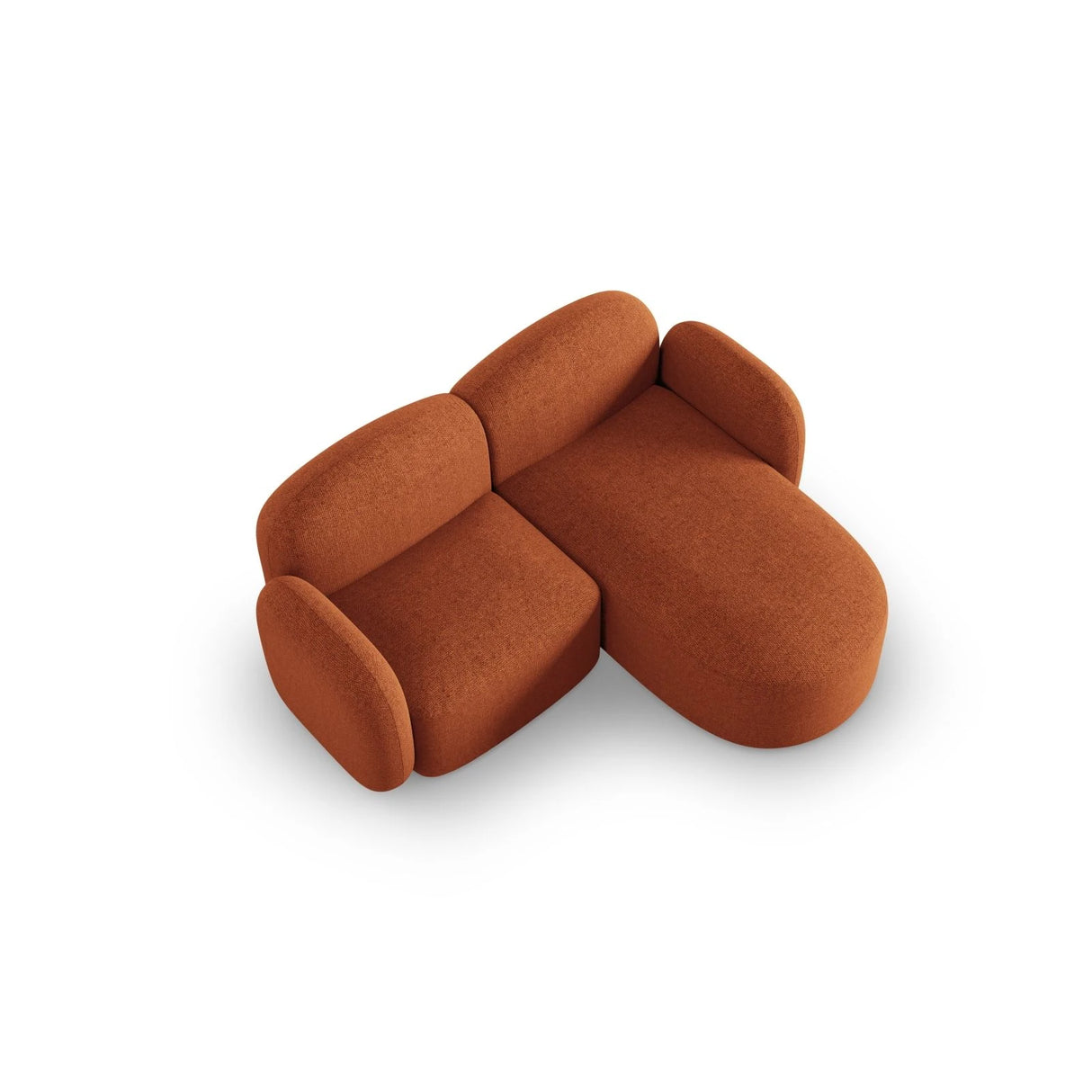 Blair 3-Sitzer Ecksofa Rechts, mit Bezug aus Chenille (Leg6) in Terracotta Melange, 194x167 cm – Bild 6
