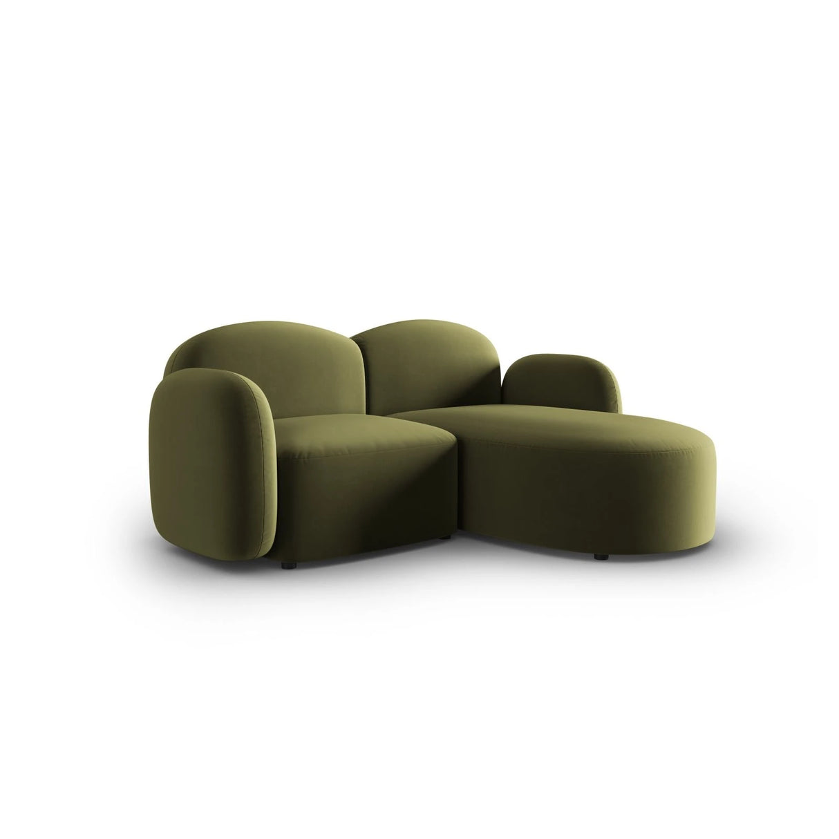 Blair 3-Sitzer Ecksofa Rechts, mit Bezug aus Samt (CasFor) in Light Green, 194x167 cm – Bild 2
