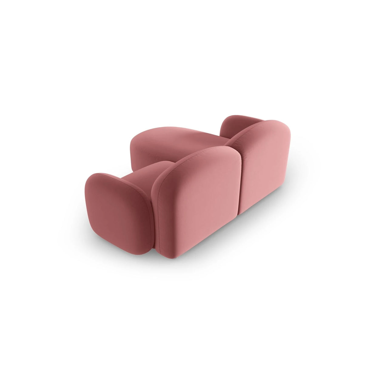 Blair 3-Sitzer Ecksofa Rechts, mit Bezug aus Samt (CasSal) in Salmon, 194x167 cm – Bild 3