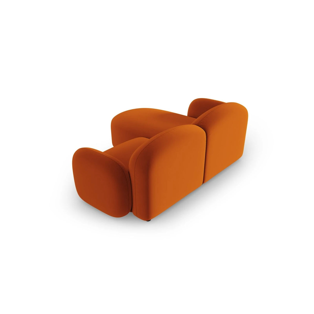 Blair 3-Sitzer Ecksofa Rechts, mit Bezug aus Samt (CasTerr) in Terrakotta, 194x167 cm – Bild 3