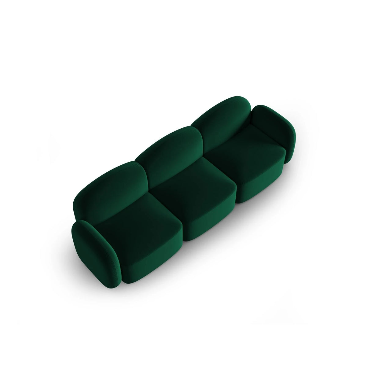 Blair 3-Sitzer Sofa mit Bezug aus Samt (CasDeGr) in Flaschengrün, 274x95 cm – Bild 4