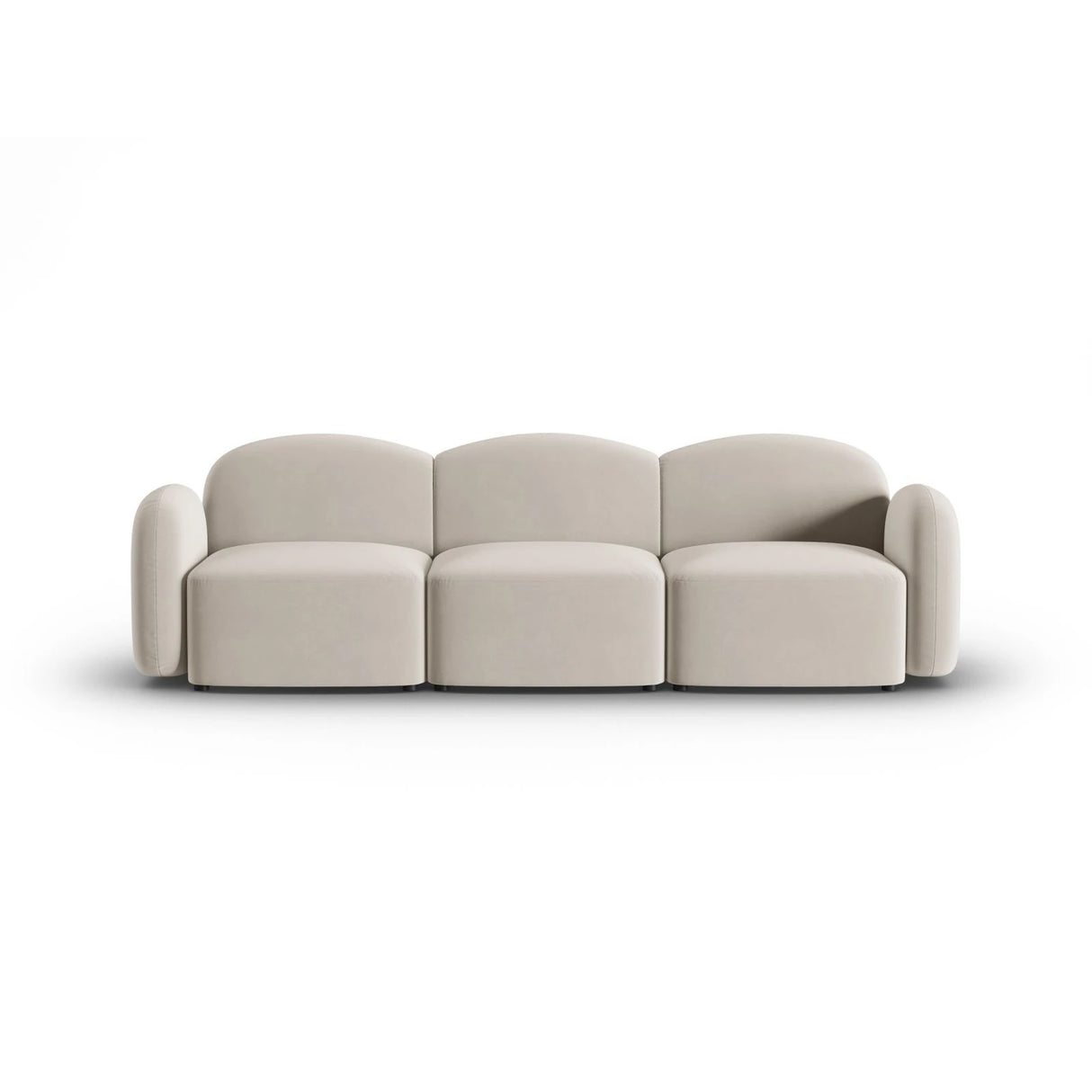Blair 3-Sitzer Sofa mit Bezug aus Samt (CasSan) in Ecru, 274x95 cm – Bild 1