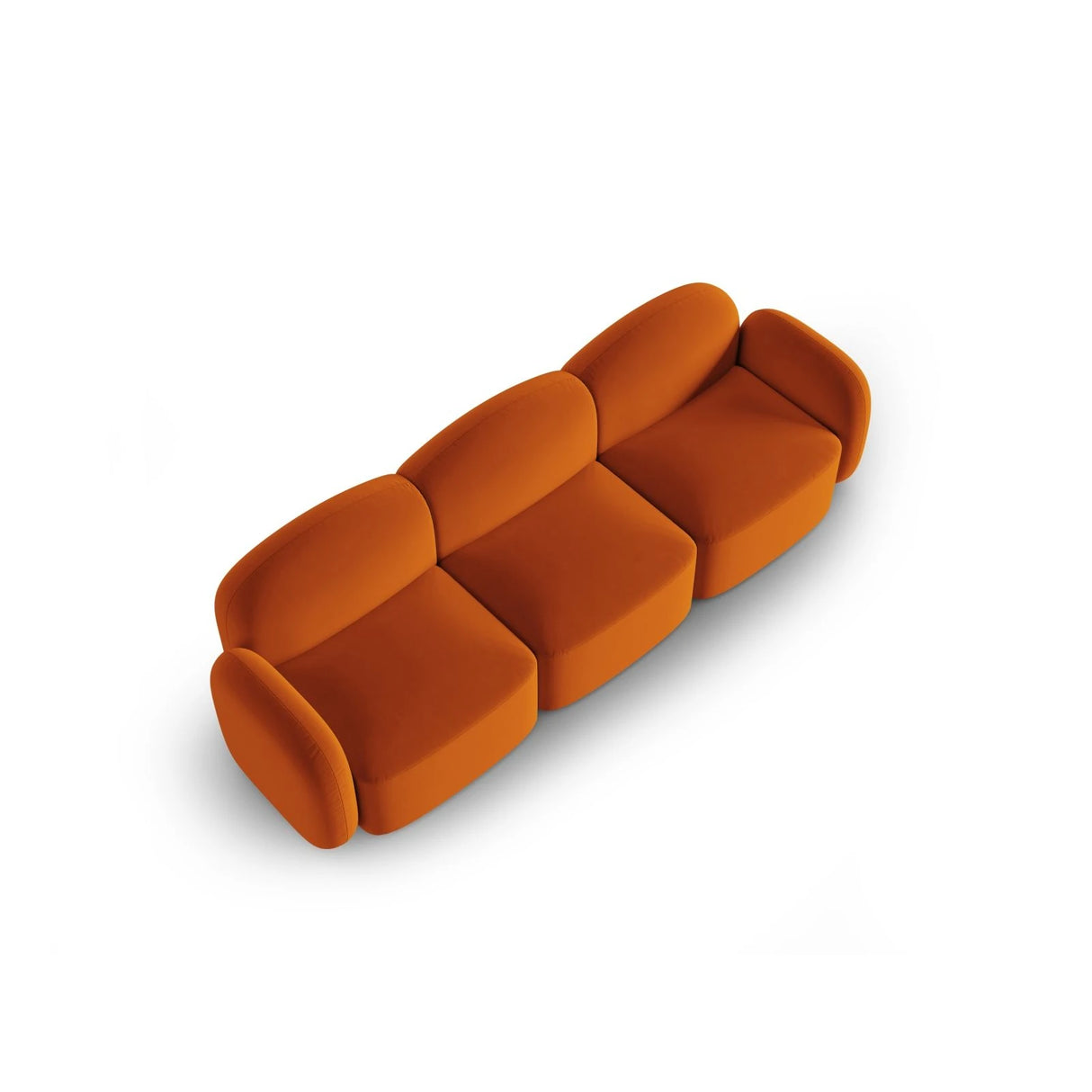 Blair 3-Sitzer Sofa mit Bezug aus Samt (CasTerr) in Terrakotta, 274x95 cm – Bild 4