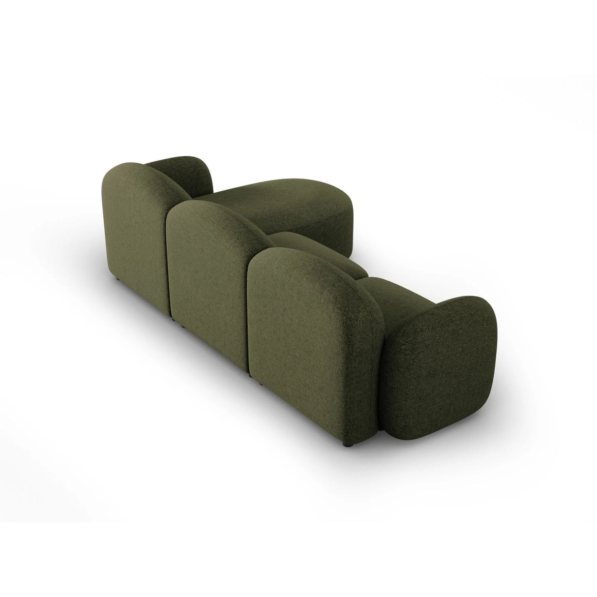 Blair 4-Sitzer Ecksofa Links, mit Bezug aus Chenille (Leg10) in Green Melange, 274x167 cm – Bild 5