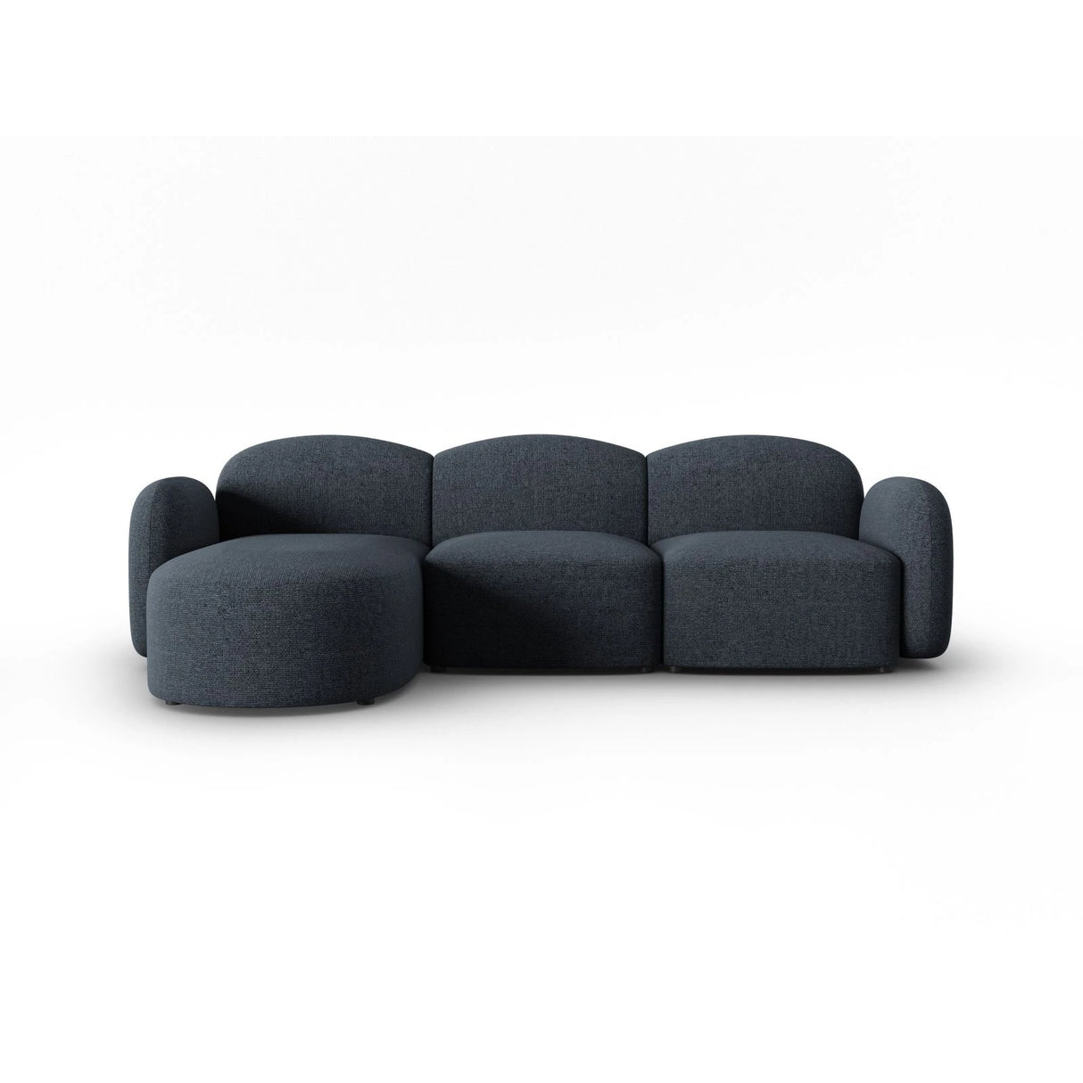 Blair 4-Sitzer Ecksofa Links, mit Bezug aus Chenille (Leg13) in Blue Melange, 274x167 cm – Bild 1