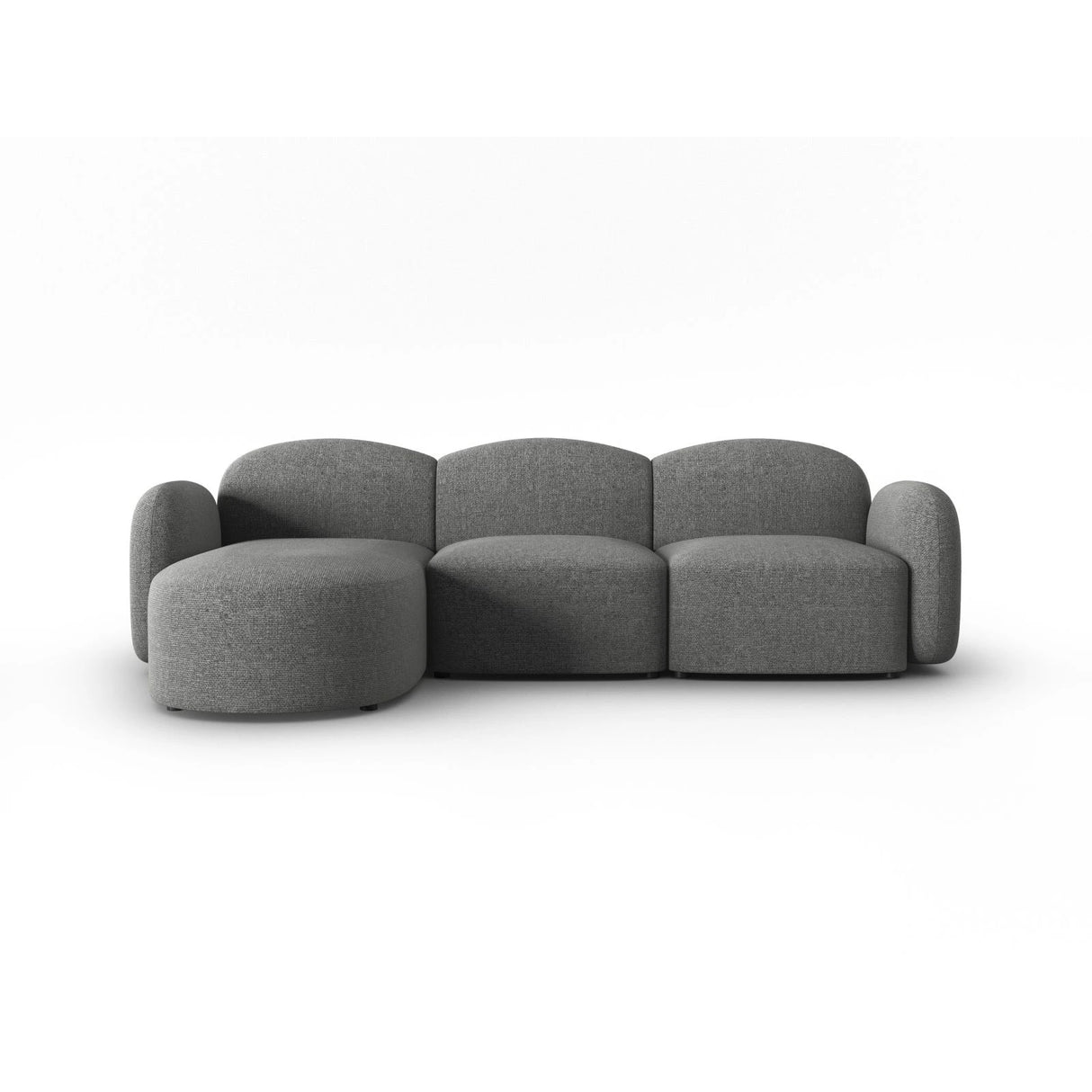 Blair 4-Sitzer Ecksofa Links, mit Bezug aus Chenille (Leg18) in Dark Grey Melange, 274x167 cm – Bild 1