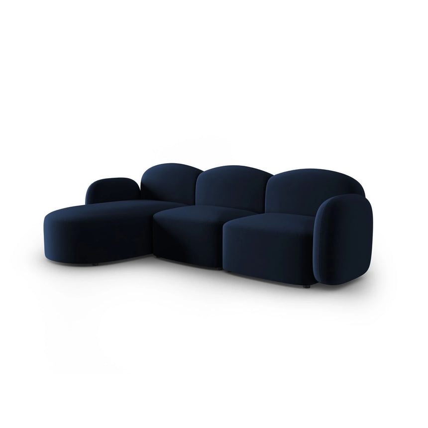 Blair 4-Sitzer Ecksofa Links, mit Bezug aus Samt (CasDeBl) in Königsblau, 274x167 cm – Bild 2