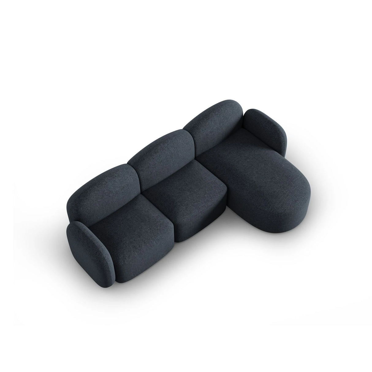 Blair 4-Sitzer Ecksofa Rechts, mit Bezug aus Chenille (Leg13) in Blue Melange, 274x167 cm – Bild 6