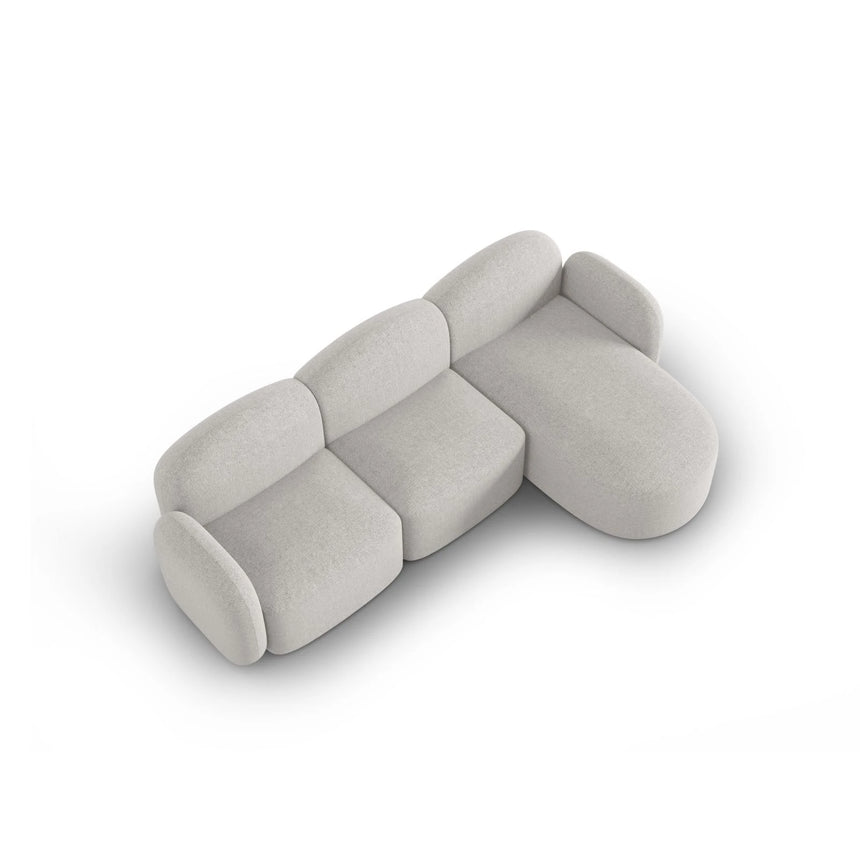 Blair 4-Sitzer Ecksofa Rechts, mit Bezug aus Chenille (Leg20) in Silver Melange, 274x167 cm – Bild 6