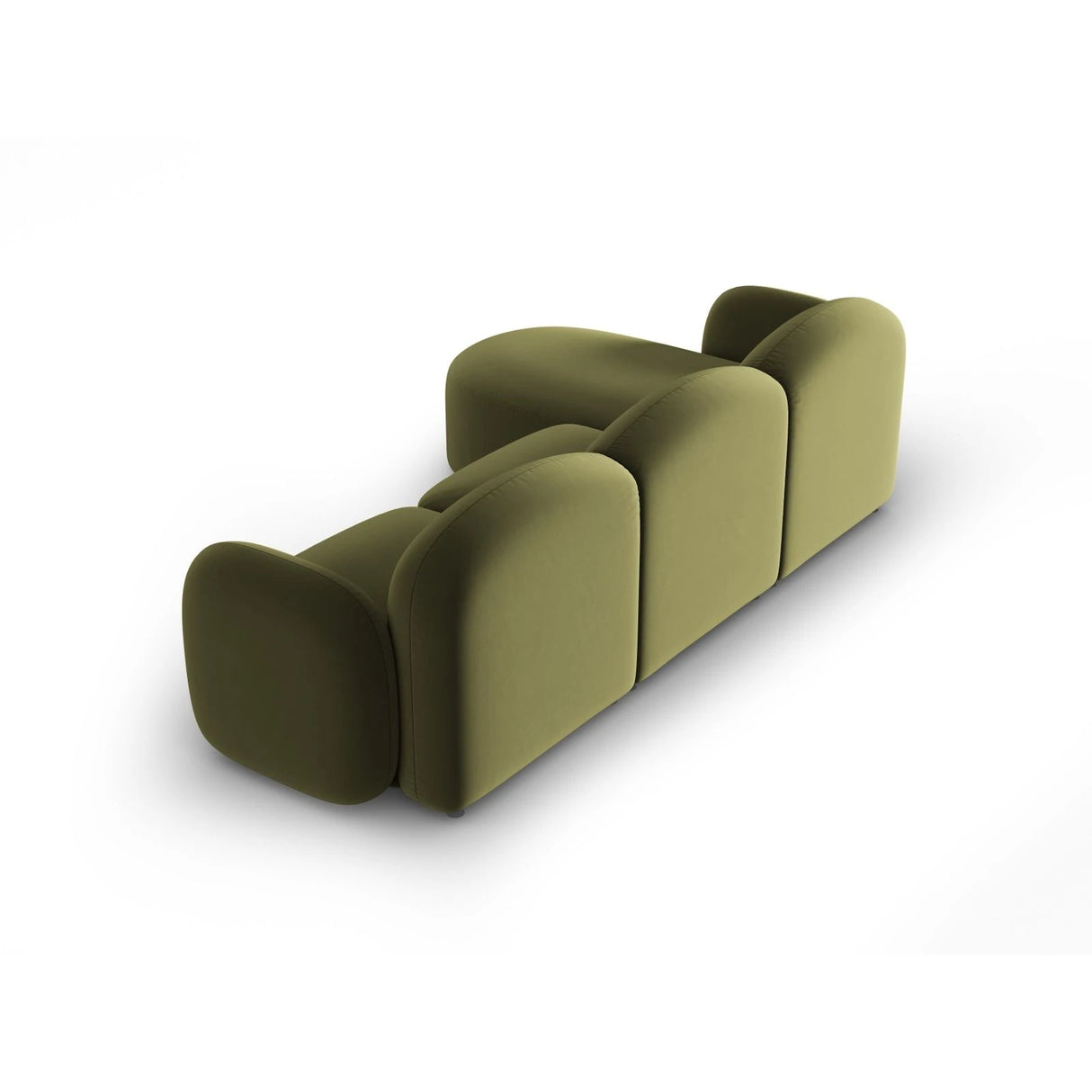 Blair 4-Sitzer Ecksofa Rechts, mit Bezug aus Samt (CasFor) in Light Green, 274x167 cm – Bild 3