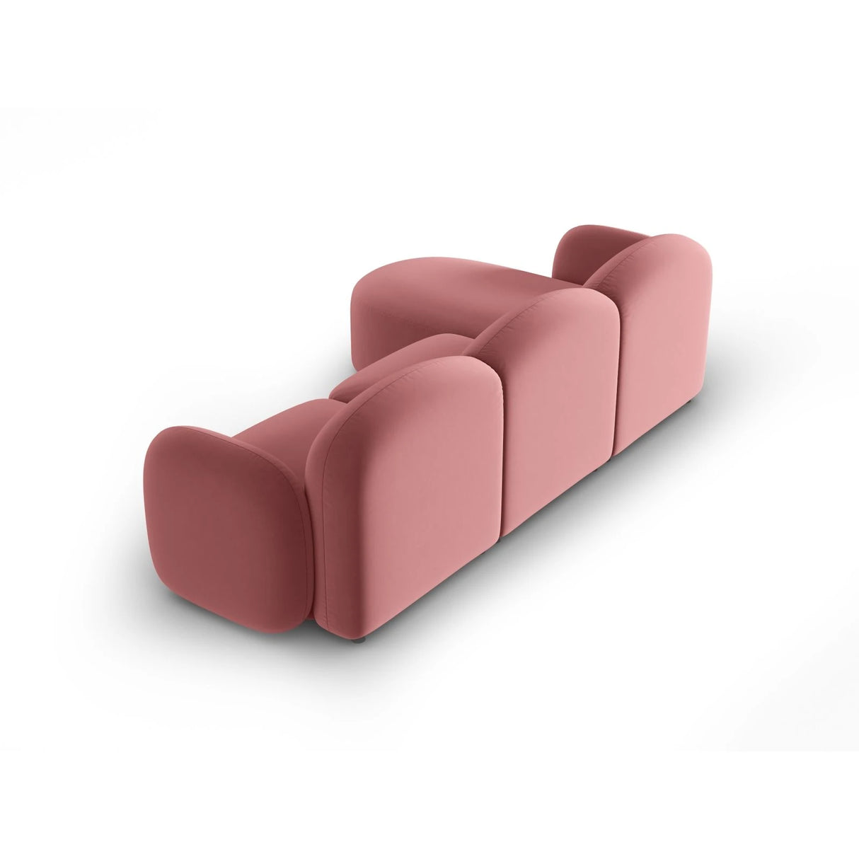 Blair 4-Sitzer Ecksofa Rechts, mit Bezug aus Samt (CasSal) in Salmon, 274x167 cm – Bild 3