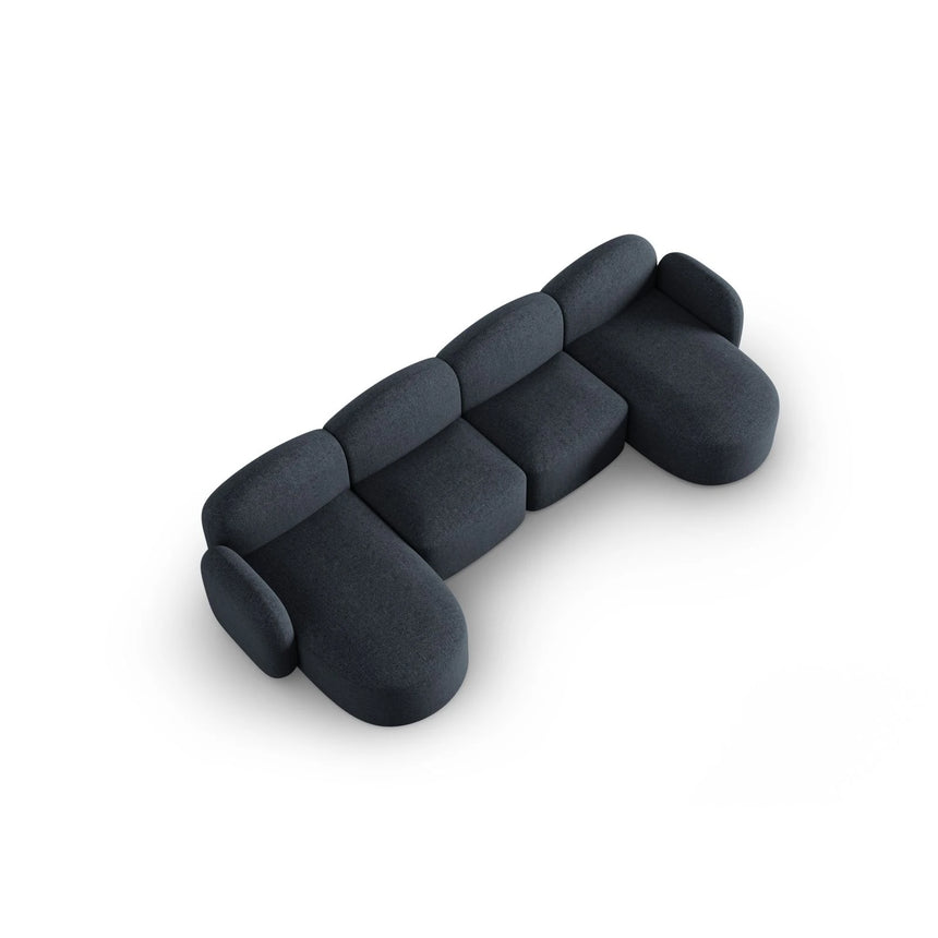 Blair 6-Sitzer Panorama-Sofa mit Bezug aus Chenille (Leg13) in Blue Melange, 354x167 cm – Bild 6
