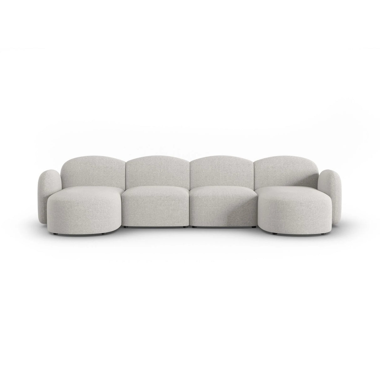 Blair 6-Sitzer Panorama-Sofa mit Bezug aus Chenille (Leg20) in Silver Melange, 354x167 cm – Bild 1