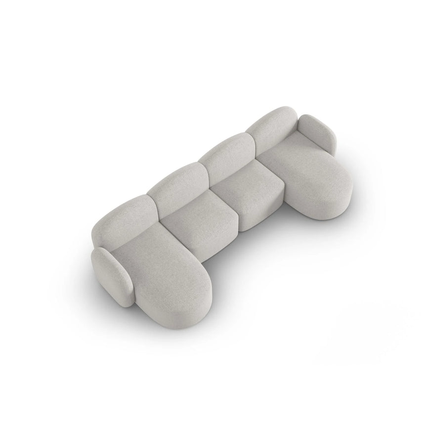 Blair 6-Sitzer Panorama-Sofa mit Bezug aus Chenille (Leg20) in Silver Melange, 354x167 cm – Bild 6