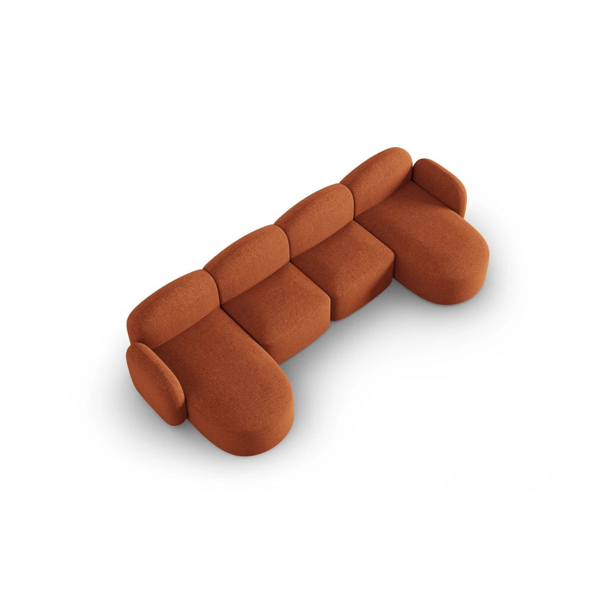 Blair 6-Sitzer Panorama-Sofa mit Bezug aus Chenille (Leg6) in Terracotta Melange, 354x167 cm – Bild 6