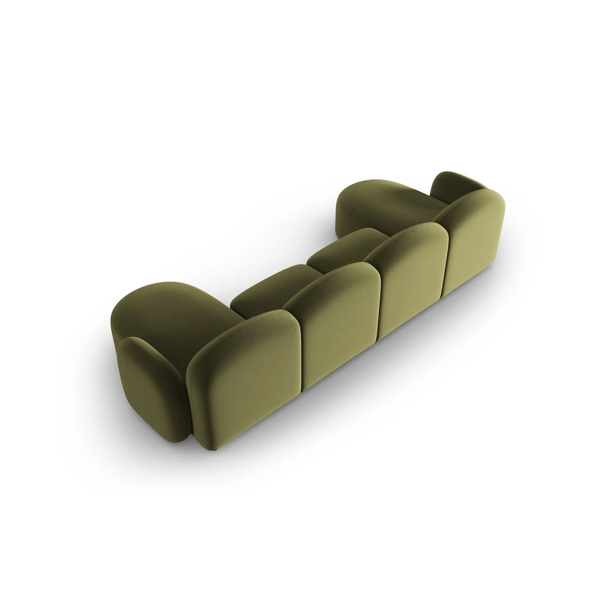 Blair 6-Sitzer Panorama-Sofa mit Bezug aus Samt (CasFor) in Light Green, 354x167 cm – Bild 3