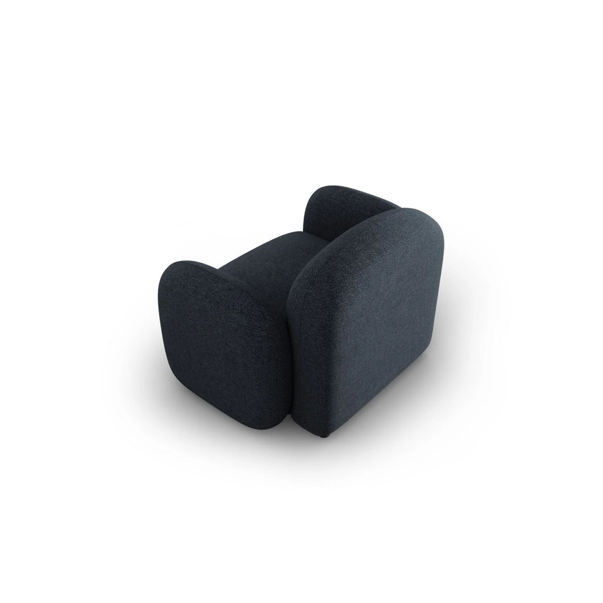 Blair Sessel mit Bezug aus Chenille (Leg13) in Blue Melange, 119x95 cm – Bild 5
