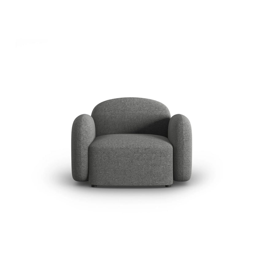 Blair Sessel mit Bezug aus Chenille (Leg18) in Dark Grey Melange, 119x95 cm – Bild 1
