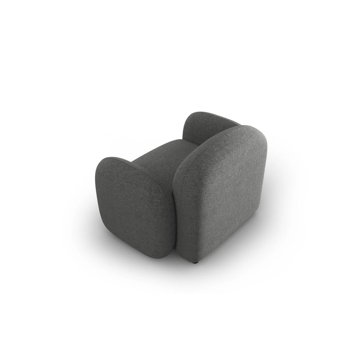 Blair Sessel mit Bezug aus Chenille (Leg18) in Dark Grey Melange, 119x95 cm – Bild 5