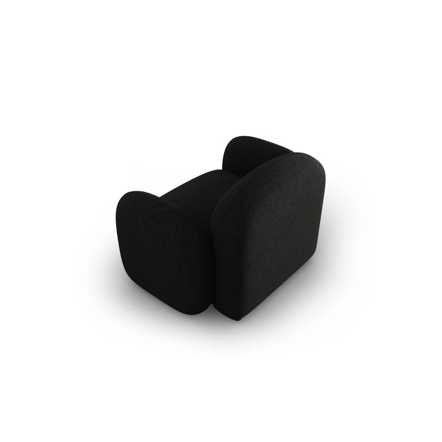 Blair Sessel mit Bezug aus Chenille (Leg19) in Black Melange, 119x95 cm – Bild 5