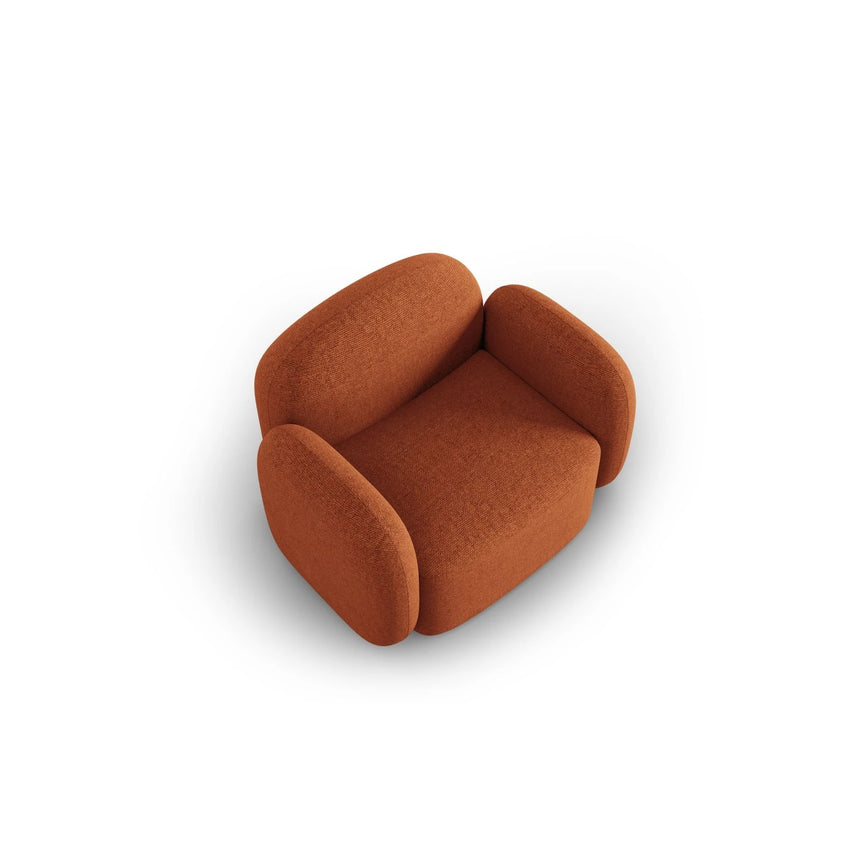 Blair Sessel mit Bezug aus Chenille (Leg6) in Terracotta Melange, 119x95 cm – Bild 6