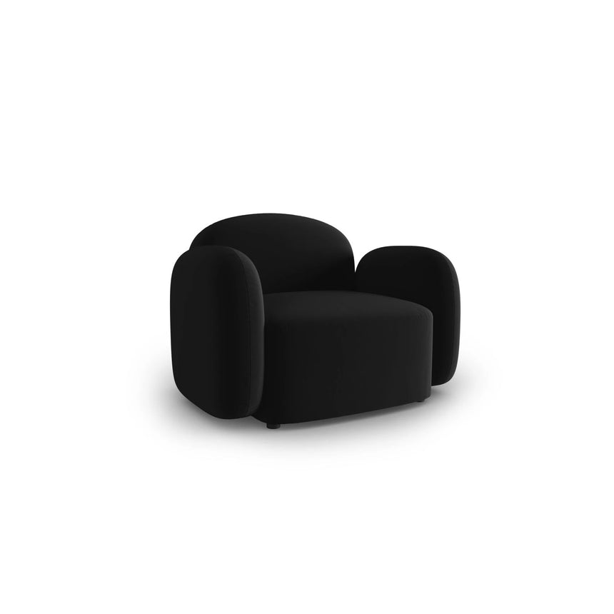 Blair Sessel mit Bezug aus Samt (CasBla) in Schwarz, 119x95 cm – Bild 2