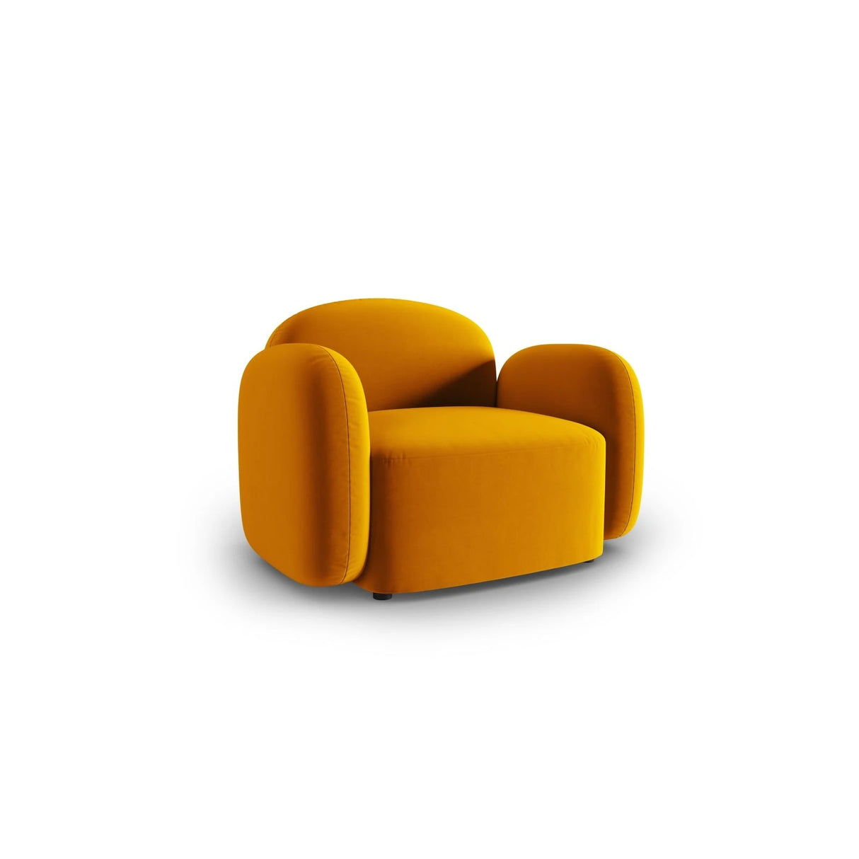 Blair Sessel mit Bezug aus Samt (CasMos) in Gelb, 119x95 cm – Bild 2