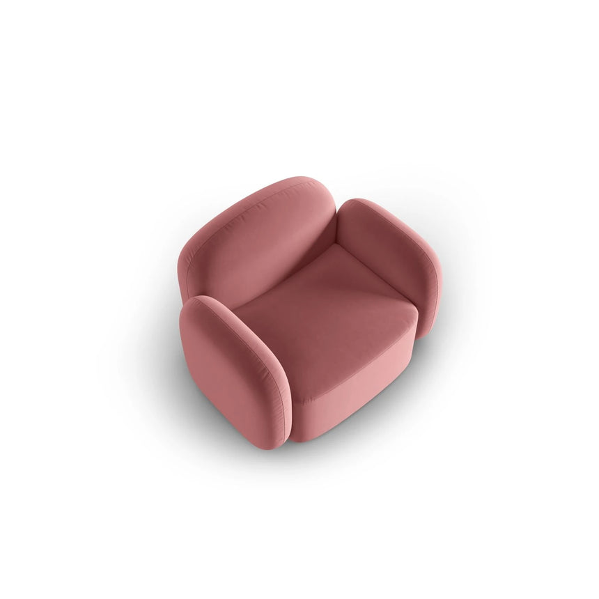 Blair Sessel mit Bezug aus Samt (CasSal) in Salmon, 119x95 cm – Bild 4