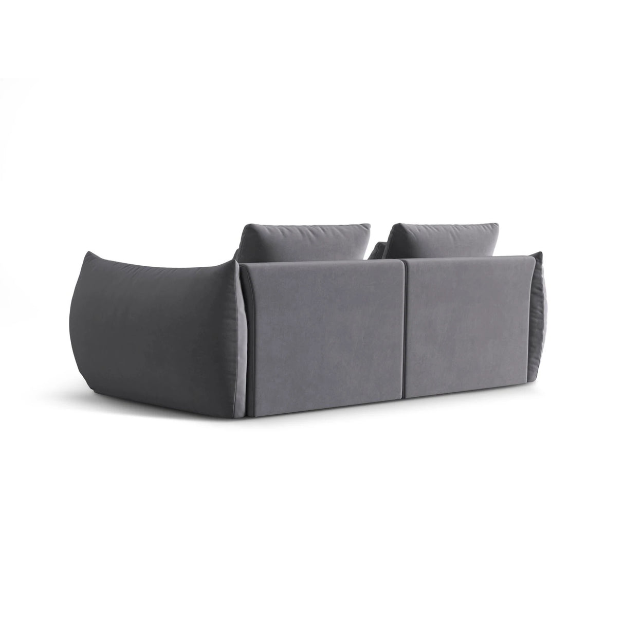 Bloom modulares 3-Sitzer Sofa mit Bezug aus Samt (Casino Graphite) in Dunkelgrau, 232x106 cm – Bild 4