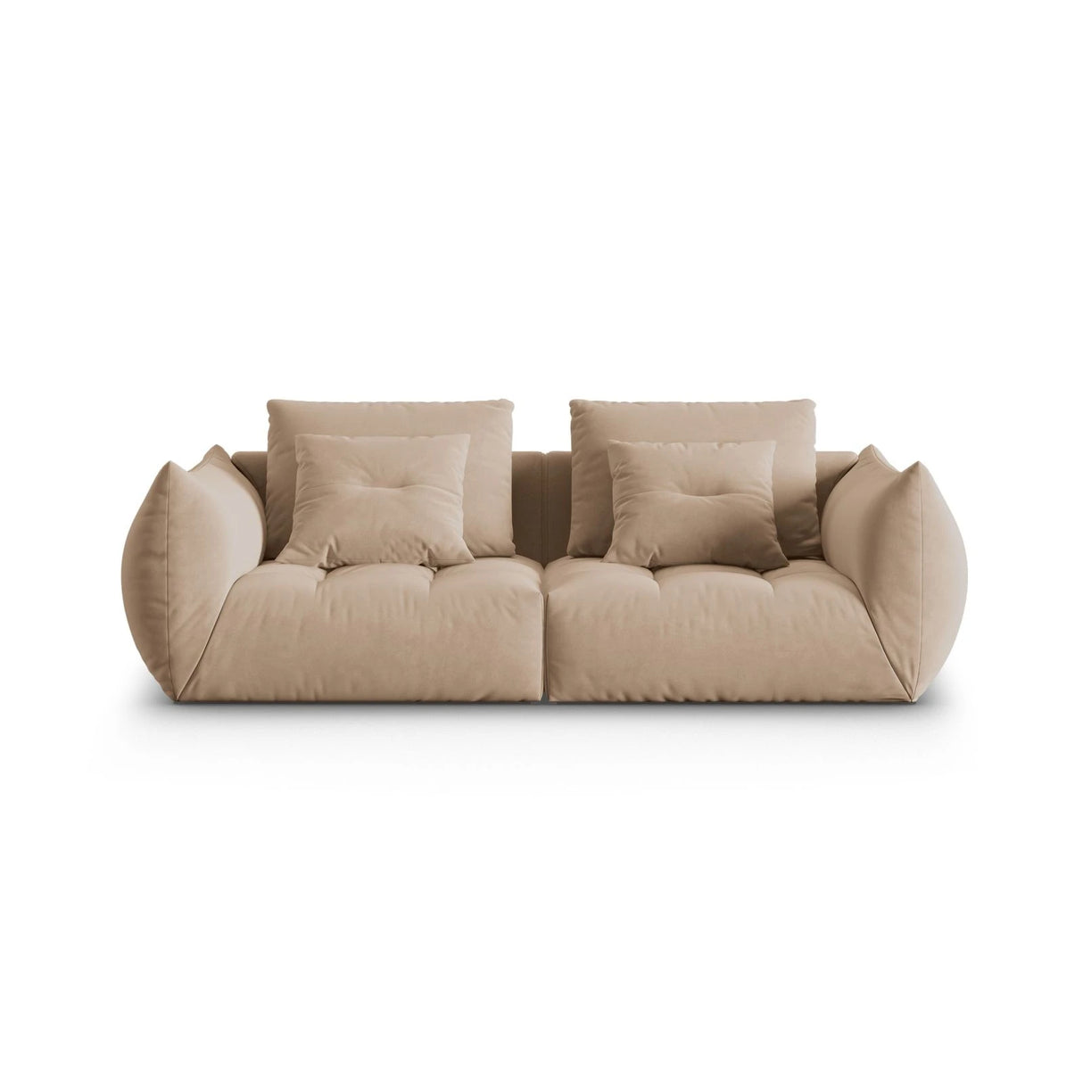 Bloom modulares 3-Sitzer Sofa mit Bezug aus Samt (Casino Lion) in Sand, 232x106 cm – Bild 1