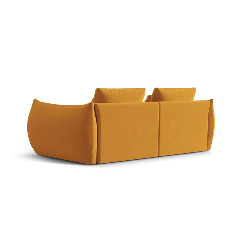 Bloom modulares 3-Sitzer Sofa mit Bezug aus Samt (Casino Mostaza) in Gelb, 232x106 cm – Bild 4