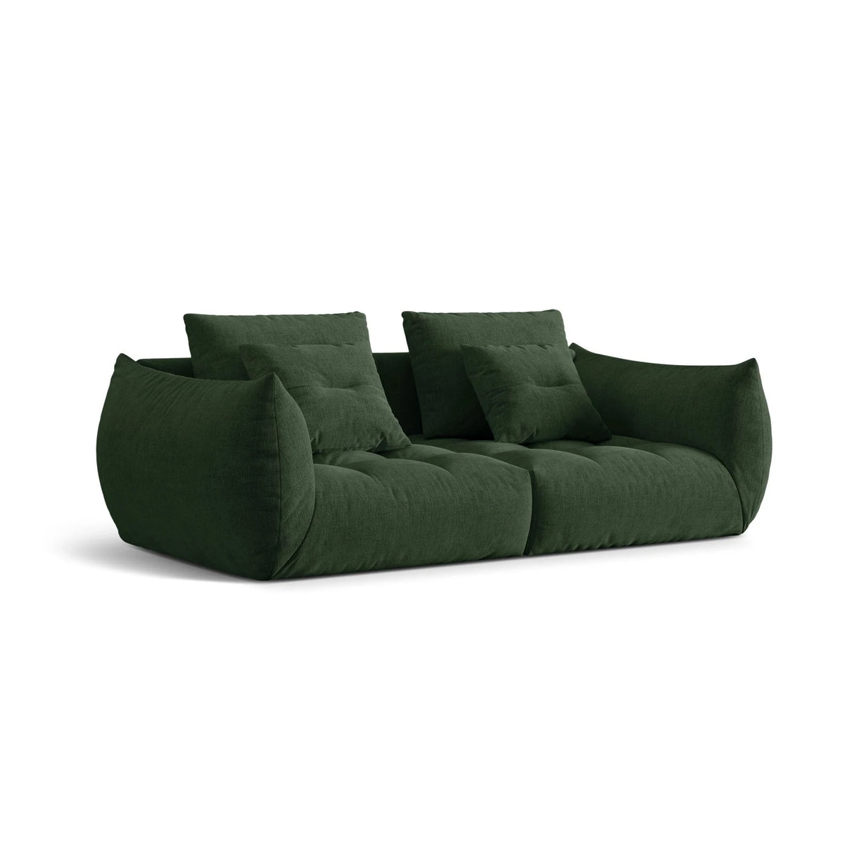 Bloom modulares 3-Sitzer Sofa mit Bezug aus Strukturierter Stoff (City 36) in Moosgrün, 232x106 cm – Bild 3