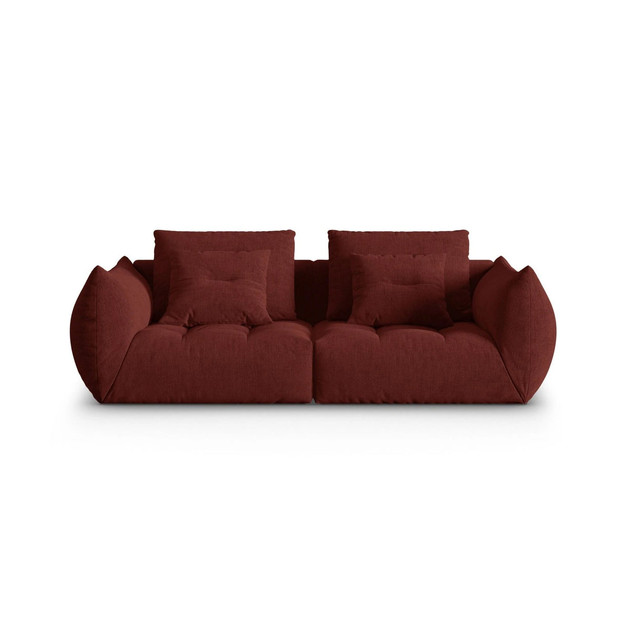 Bloom modulares 3-Sitzer Sofa mit Bezug aus Strukturierter Stoff (City 56) in Red, 232x106 cm – Bild 1