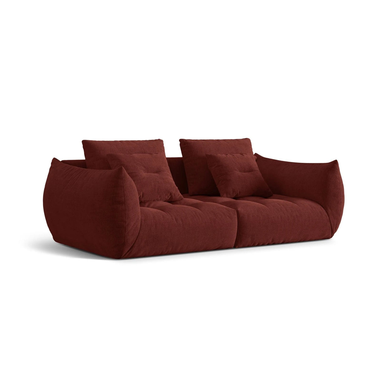 Bloom modulares 3-Sitzer Sofa mit Bezug aus Strukturierter Stoff (City 56) in Red, 232x106 cm – Bild 3