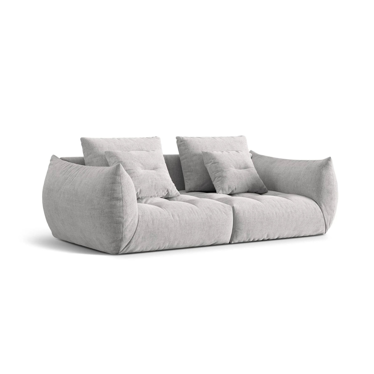Bloom modulares 3-Sitzer Sofa mit Bezug aus Strukturierter Stoff (City 83) in Silver, 232x106 cm – Bild 3