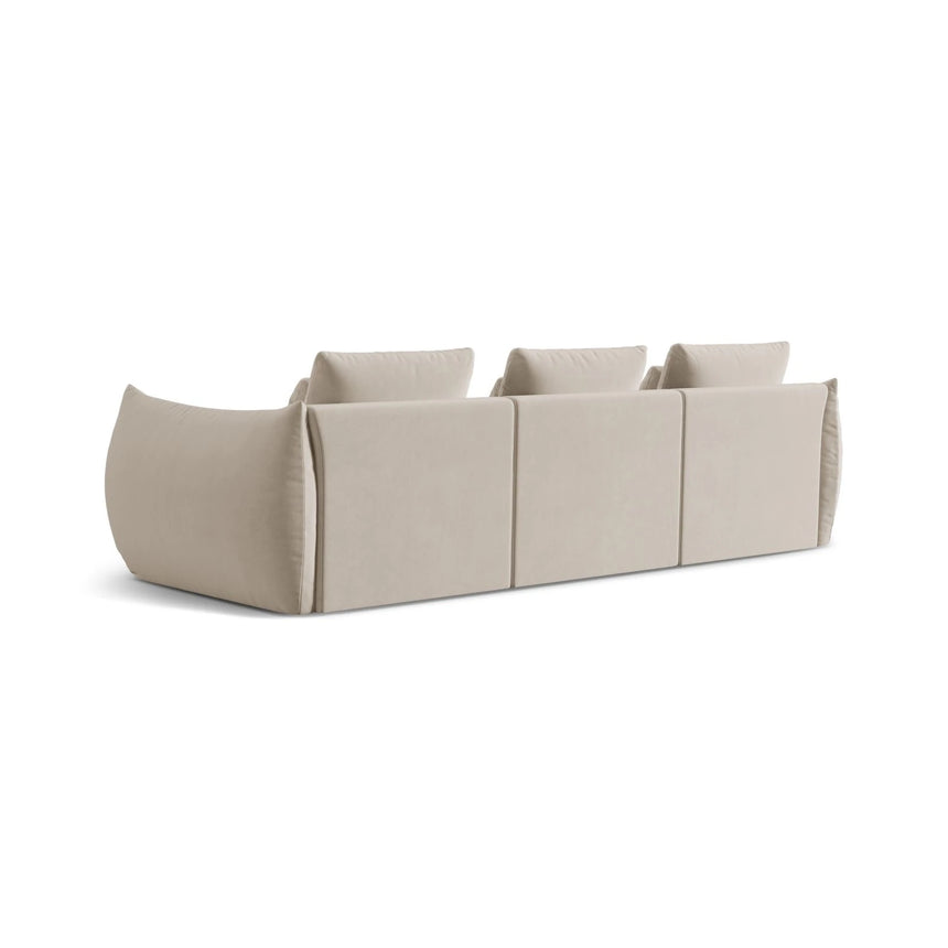 Bloom modulares 4-Sitzer Sofa mit Bezug aus Samt oder Strukturstoff, 332x106 cm – Bild 4