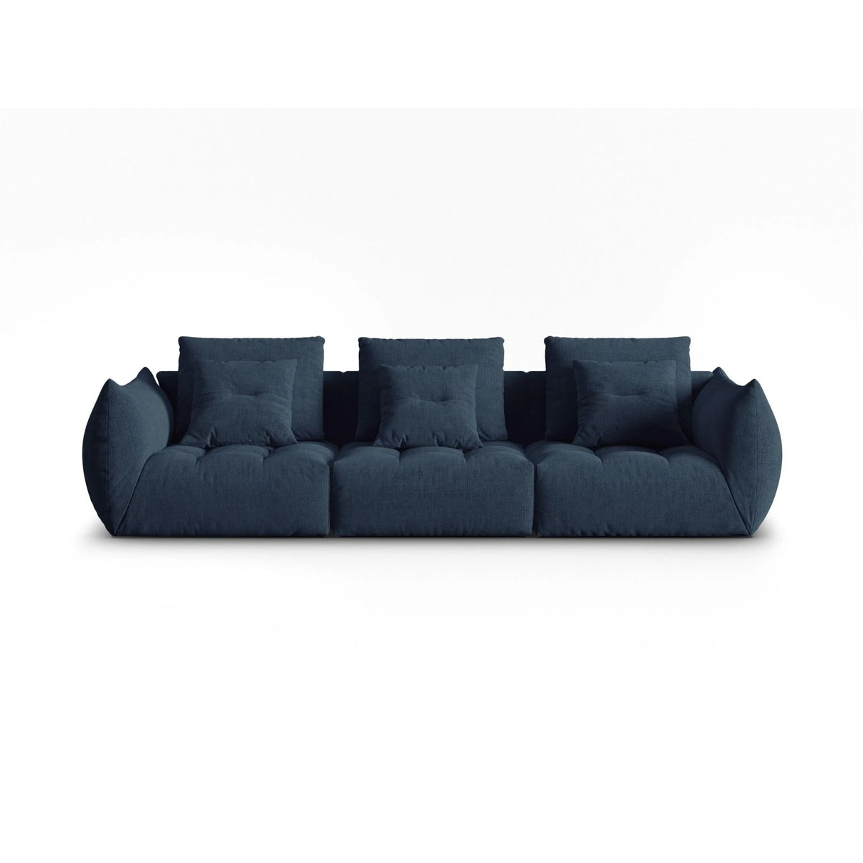 Bloom modulares 4-Sitzer Sofa mit Bezug aus Strukturierter Stoff (City 77) in Dunkelblau, 332x106 cm – Bild 1