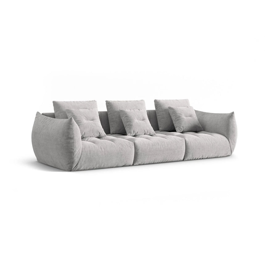 Bloom modulares 4-Sitzer Sofa mit Bezug aus Strukturierter Stoff (City 83) in Silver, 332x106 cm – Bild 3