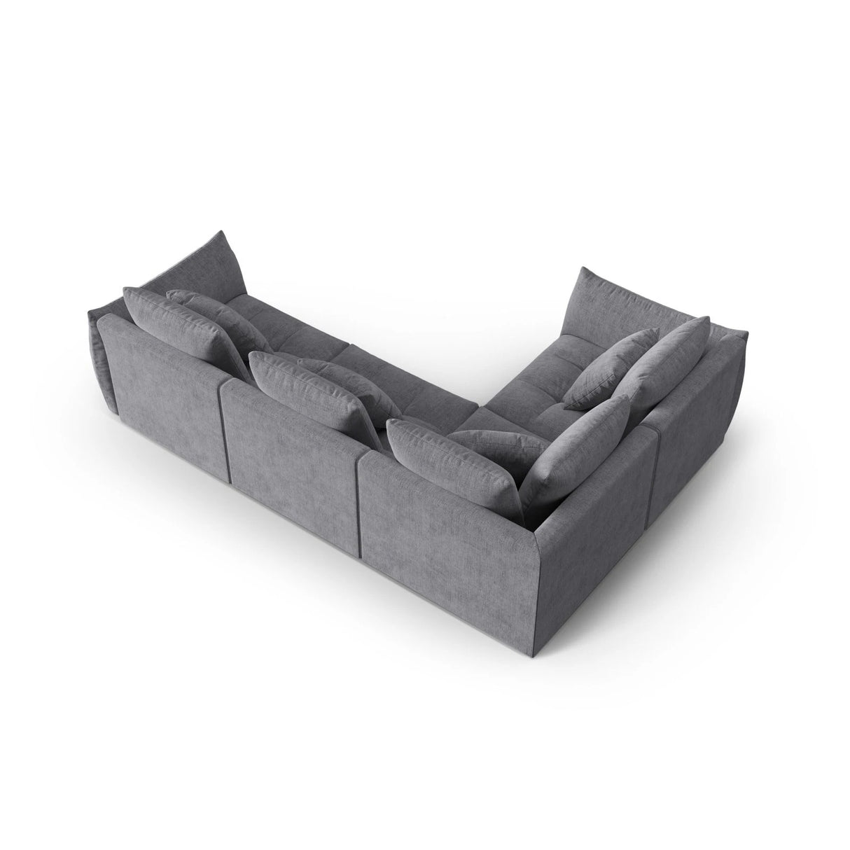 Bloom modulares 4-Sitzer Sofa mit Eckmodul Links, mit Bezug aus Strukturierter Stoff (City 86) in Grau, 316x216 cm – Bild 4