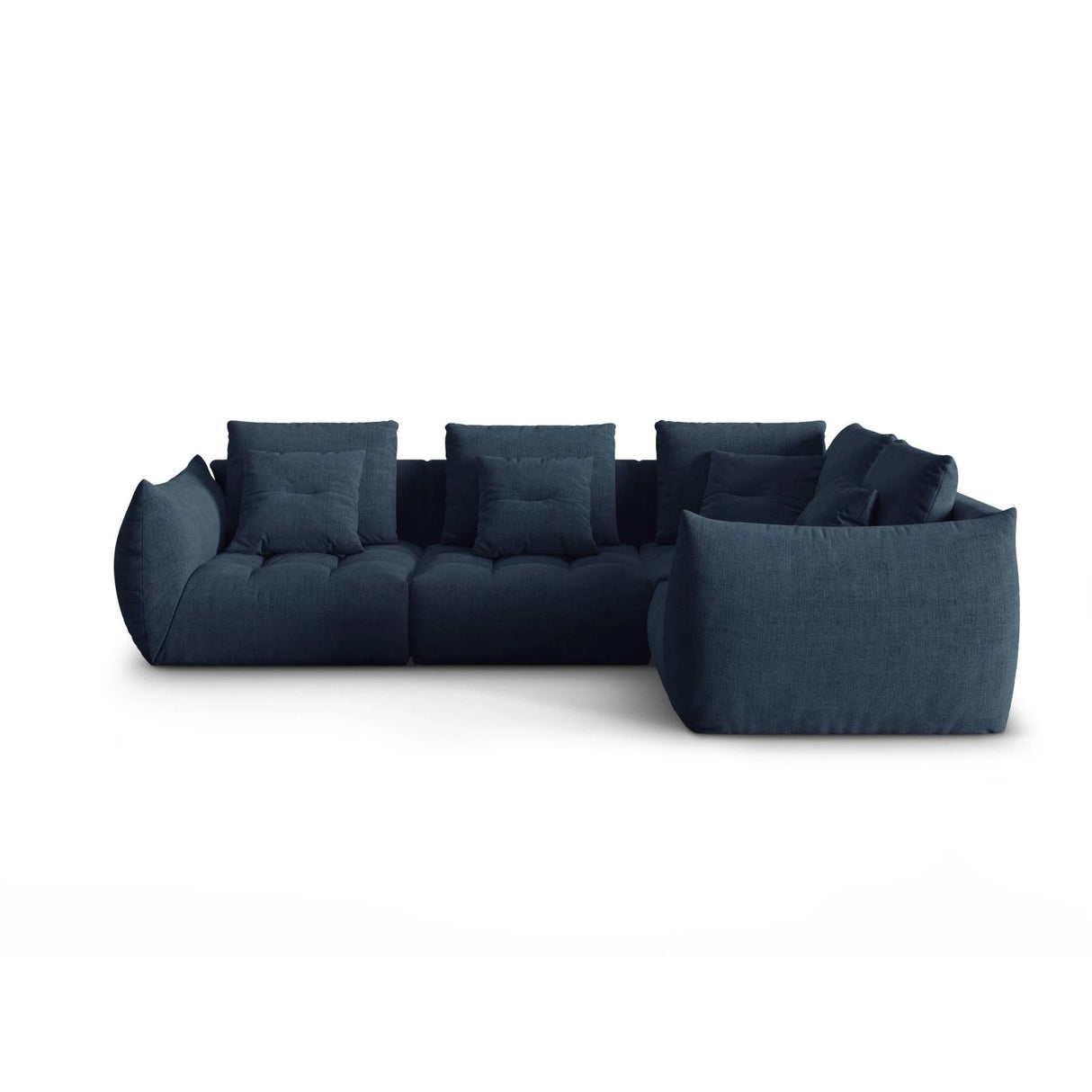 Bloom modulares 4-Sitzer Sofa mit Eckmodul Rechts, mit Bezug aus Strukturierter Stoff (City 77) in Dunkelblau, 316x216 cm – Bild 1