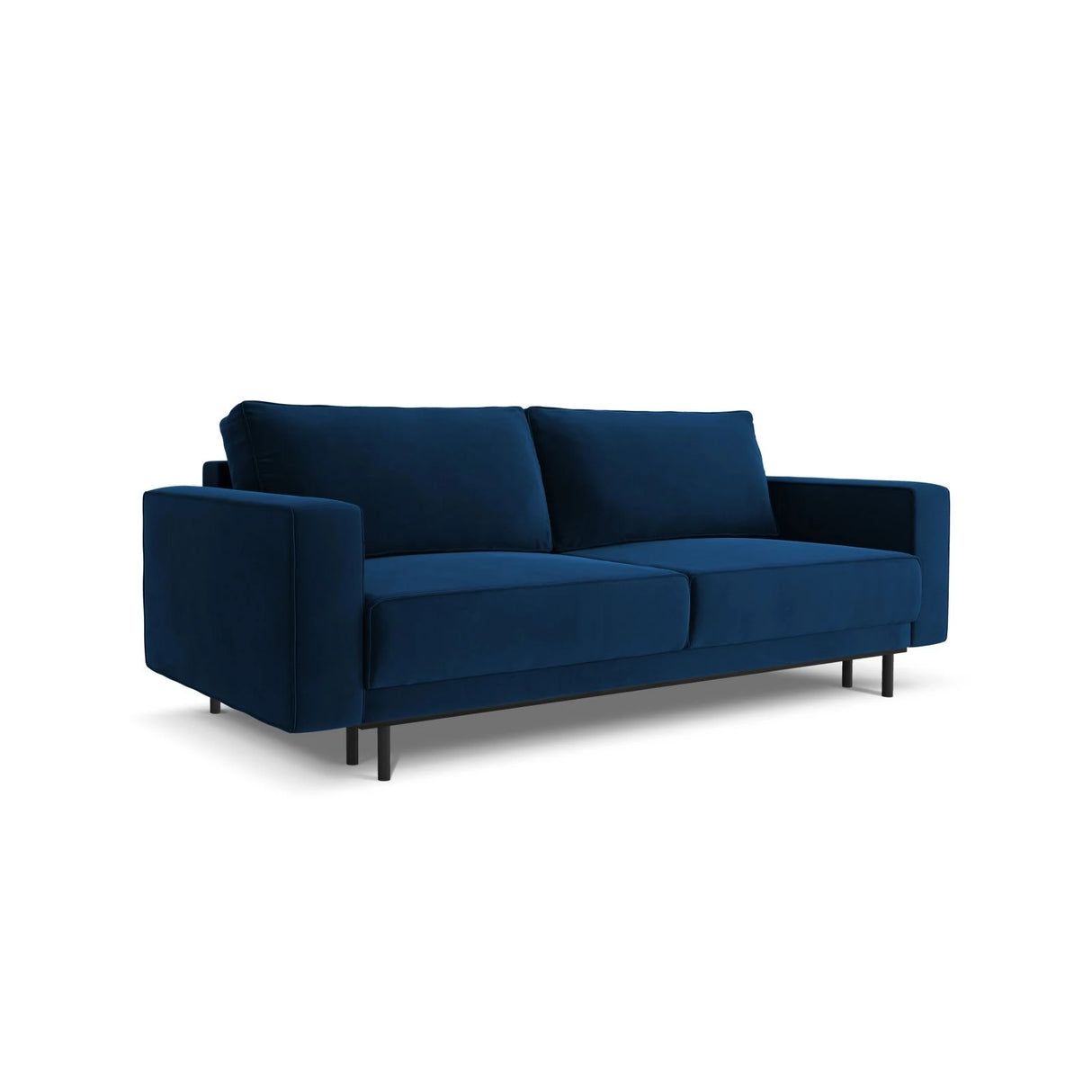 Caro 3-Sitzer Sofa mit Schlaffunktion, in Samt (Blu86) in Königsblau, 236x97 cm – Bild 4