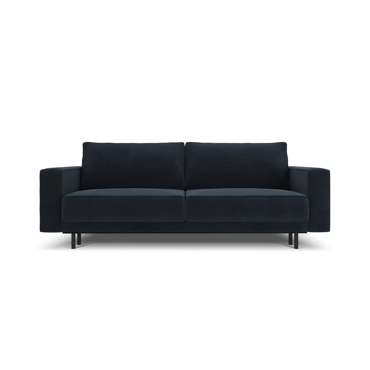 Caro 3-Sitzer Sofa mit Schlaffunktion, in Samt (Blu89) in Dunkelblau, 236x97 cm – Bild 1